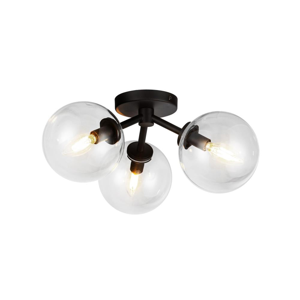 Alora Lighting CASSIA SF549315MBCL Semi Flush Mt Bohemian - Matte Black