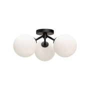 ALORA MOOD Lighting SF549315MBOP Semi Flush Mount, UL Damp Rated, Matte Black/Opal Matte Glass