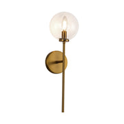 ALORA MOOD Lighting Cassia WV549101AGCL Wall Vanity Light Fixture, UL Damp Rated, Aged Gold/Clear Glass
