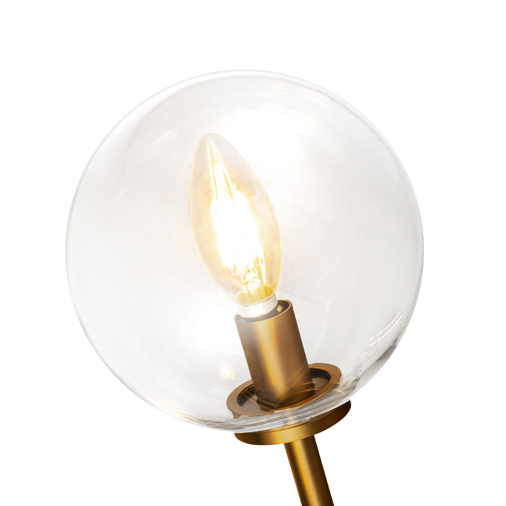 ALORA MOOD Lighting WV549220AGCL Wall Vanity Light Fixture, UL Damp Rated, Aged Brass/Clear Glass