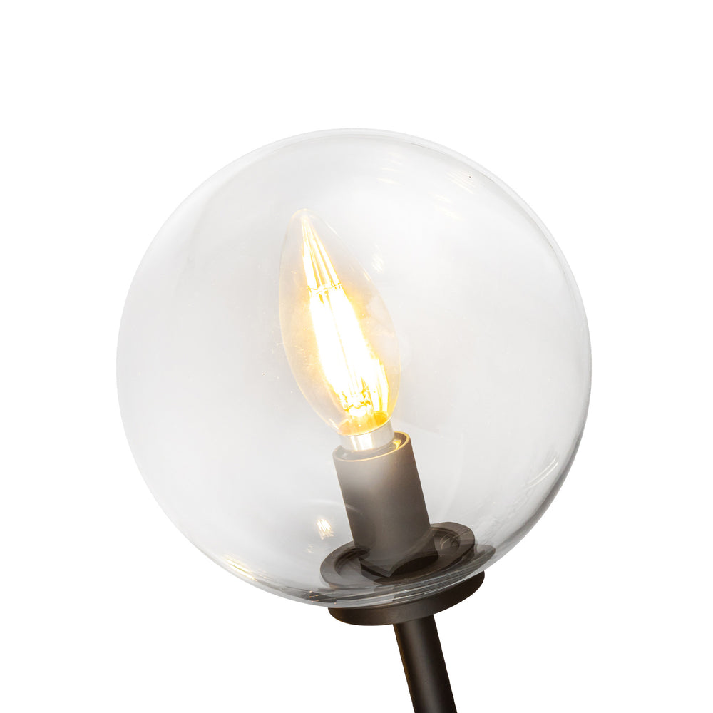 ALORA MOOD Lighting WV549220MBCL Wall Vanity Light Fixture, UL Damp Rated, Matte Black/Clear Glass