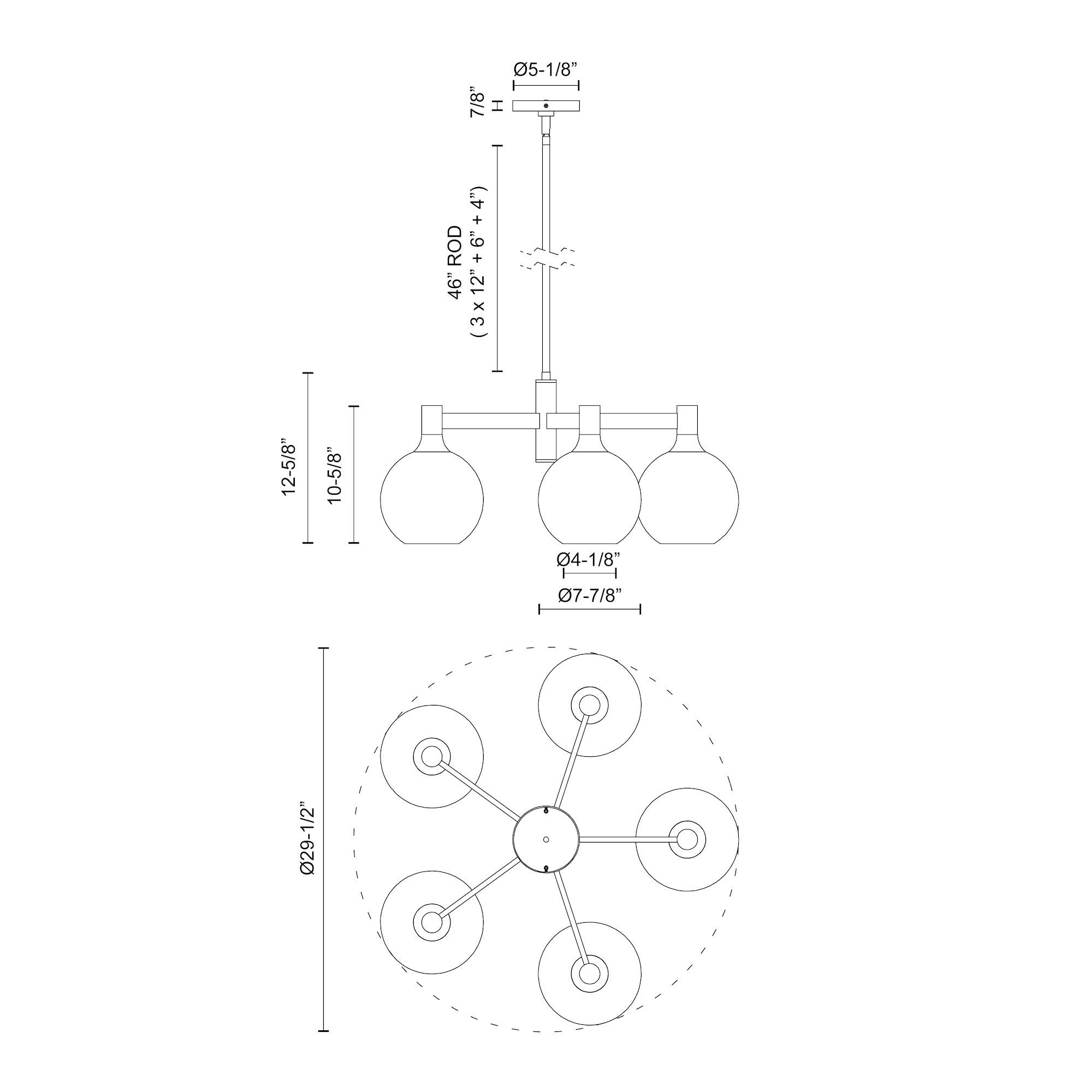 Castilla 29-in Aged Gold/Opal Matte Glass 5 Lights Chandeliers