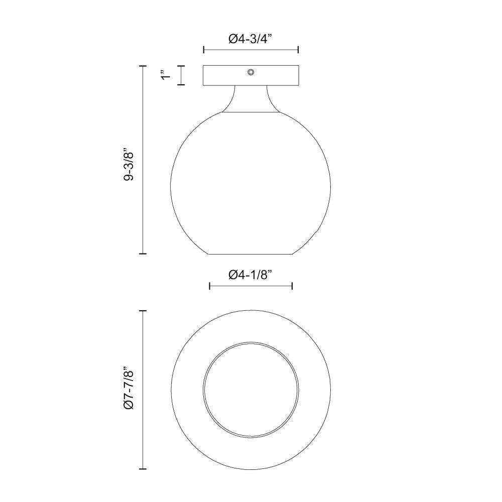 Alora Lighting CASTILLA FM506108MBOP Flush Mount - Matte Black