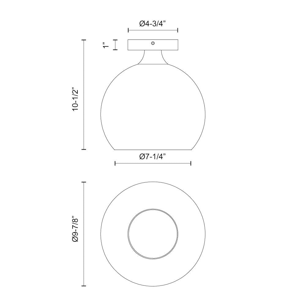 Alora Lighting CASTILLA FM506210MBCL Flush Mount - Matte Black