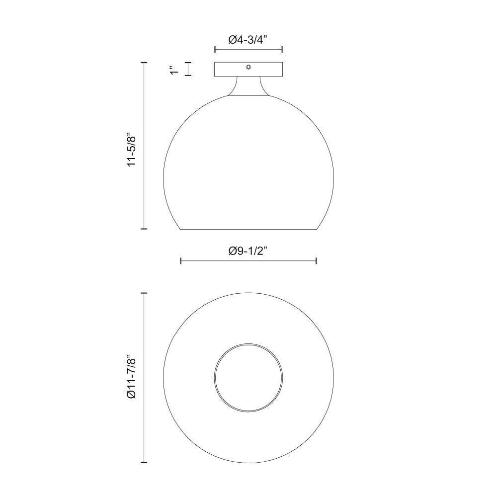 Alora Lighting CASTILLA FM506312MBOP Flush Mount - Matte Black