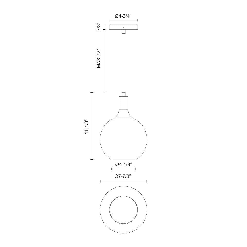 Alora Lighting CASTILLA PD506108AGCL Pendant - Aged Gold