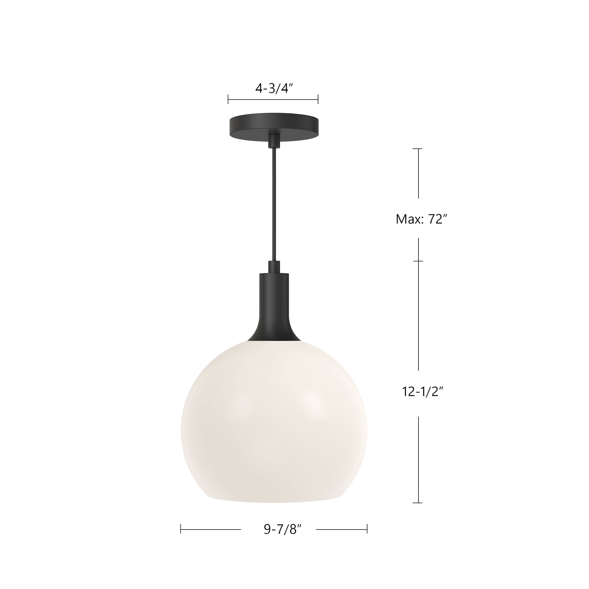 Castilla 10-in Clear Glass/Matte Black 1 Light Pendant