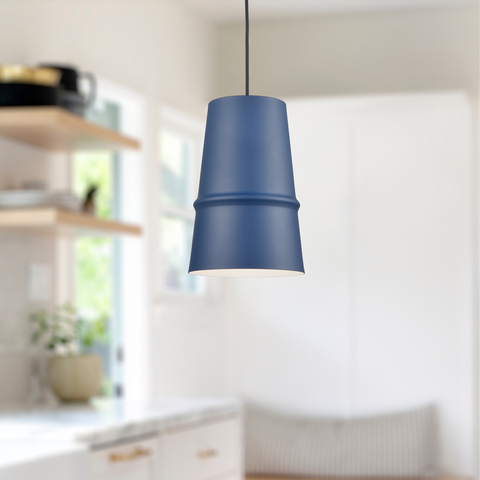 Castor 8-in Indigo Blue 1 Light Pendant