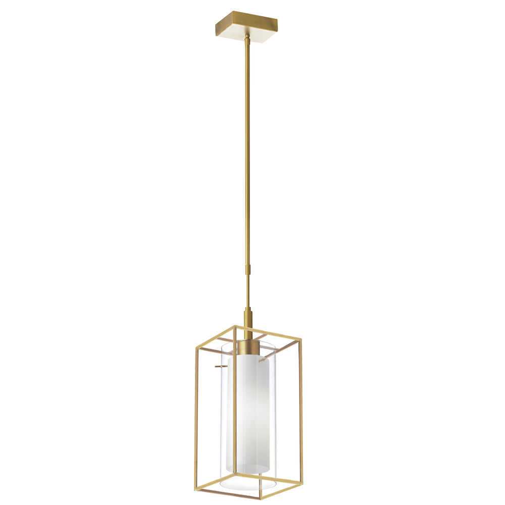 Dainolite CUBO CBE-61P-AGB Pendant Contemporary - Aged Brass