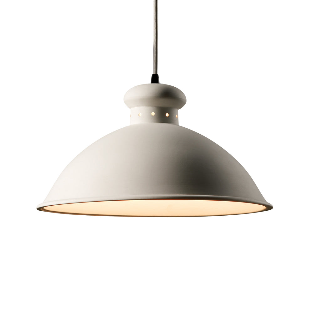 Justice Design Group CER-6300-BIS-MBLK-WTCD Pendant - Yellow