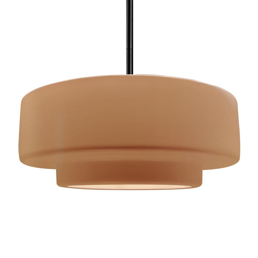 Justice Design Group RADIANCE CER-6545-ADOB-MBLK-RIGID Pendant - Adobe