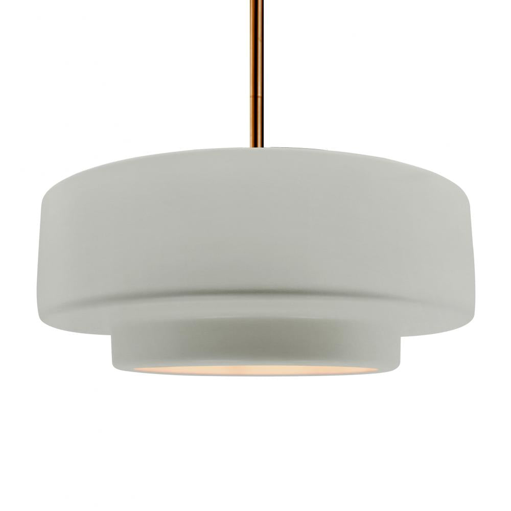 Justice Design Group RADIANCE CER-6545-BIS-BRSS-RIGID Pendant - Bisque