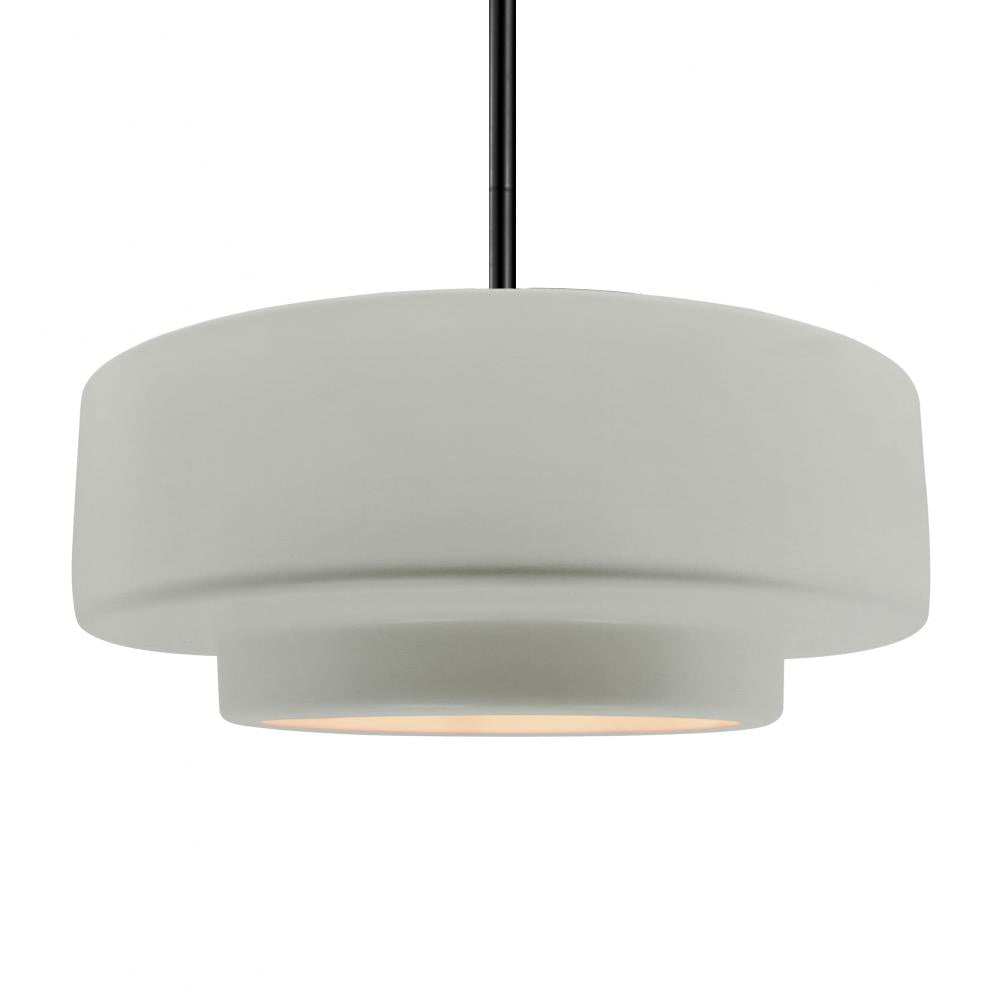 Justice Design Group RADIANCE CER-6545-BIS-MBLK-RIGID Pendant - Bisque