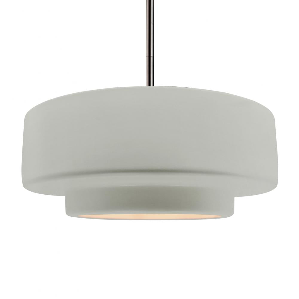 Justice Design Group RADIANCE CER-6545-BIS-NCKL-RIGID Pendant - Bisque