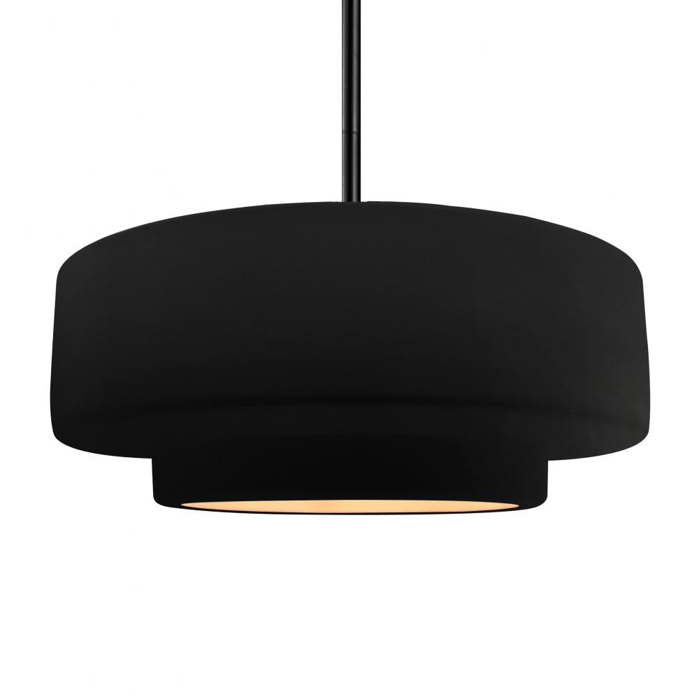 Justice Design Group RADIANCE CER-6545-CBGD-MBLK-RIGID Pendant - Carbon Matte Black With Champagne Gold Internal