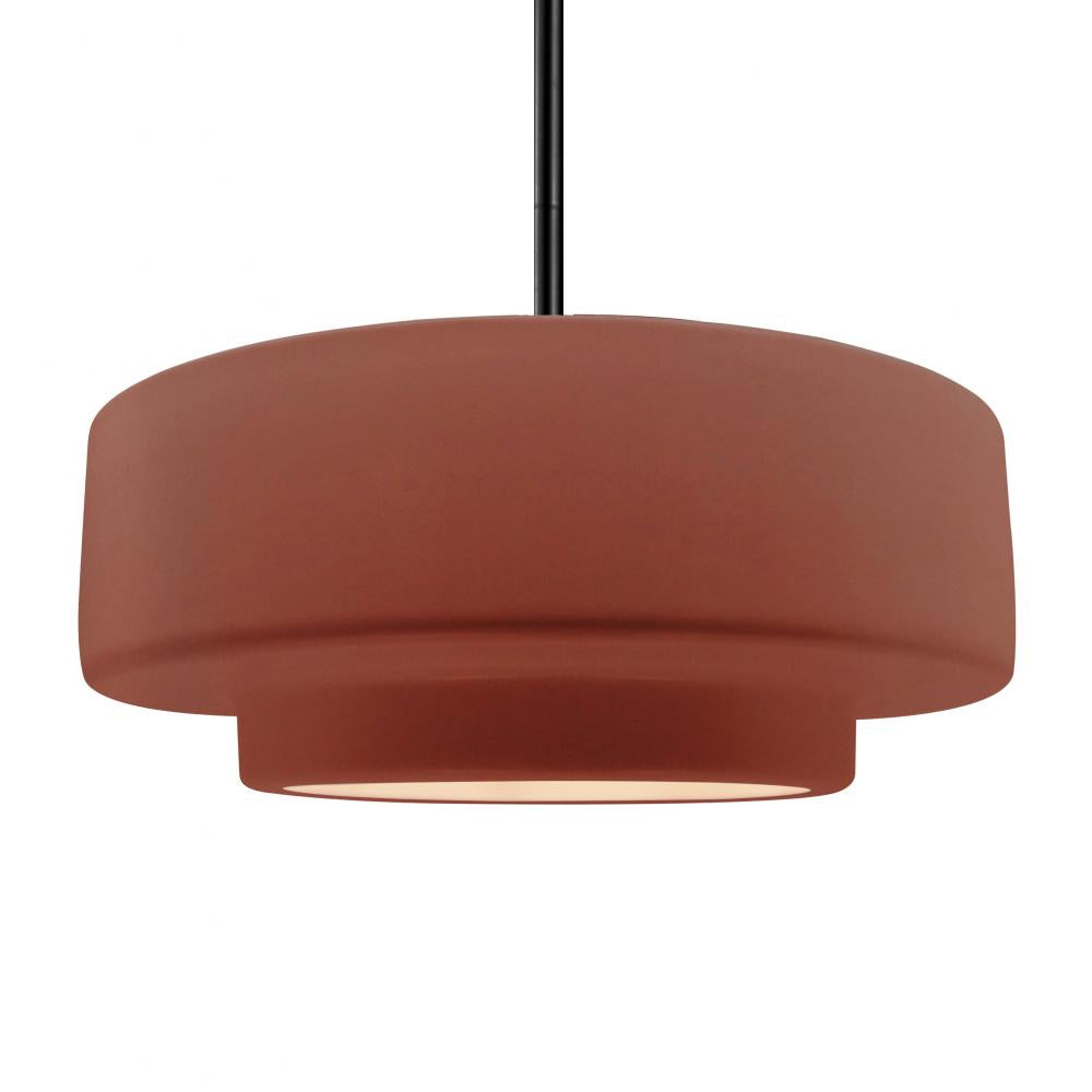 Justice Design Group RADIANCE CER-6545-CLAY-MBLK-RIGID Pendant - Canyon Clay