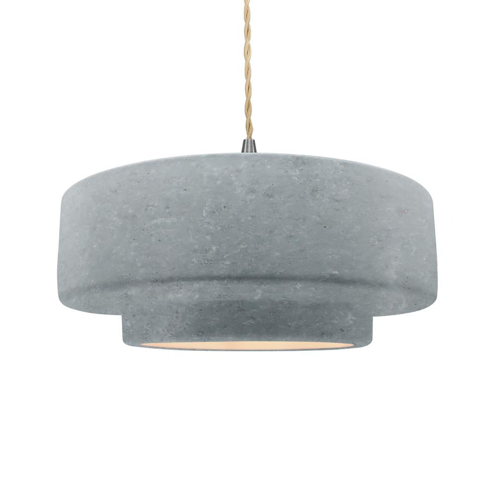 Justice Design Group RADIANCE CER-6545-CONC-NCKL-BEIG-TWST Pendant - Concrete