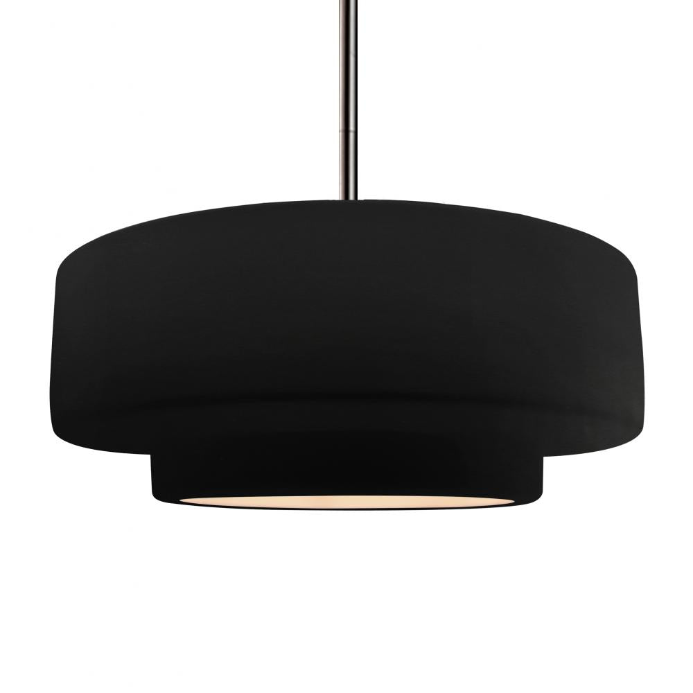 Justice Design Group RADIANCE CER-6545-CRB-NCKL-RIGID Pendant - Carbon Matte Black