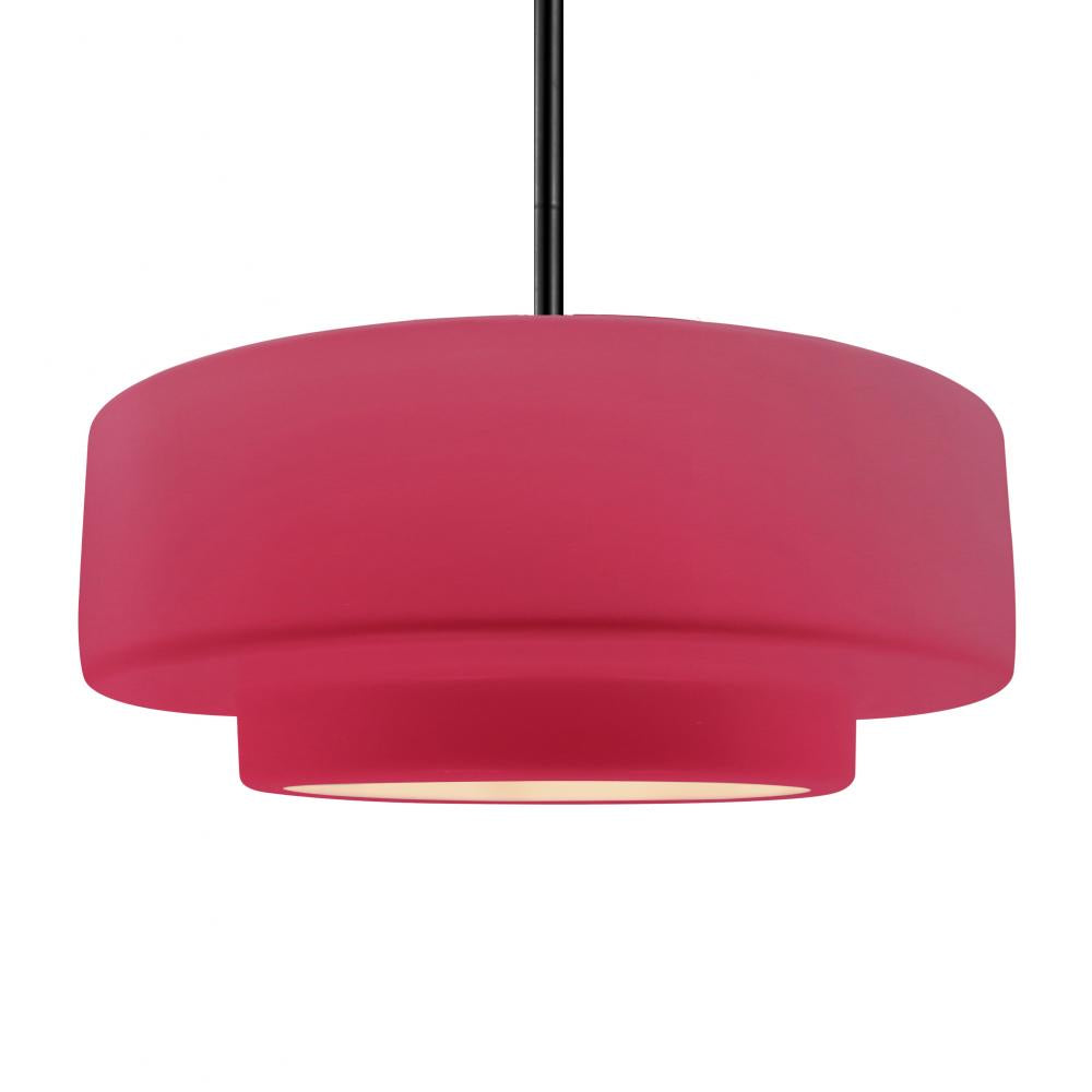 Justice Design Group RADIANCE CER-6545-CRSE-MBLK-RIGID Pendant - Cerise