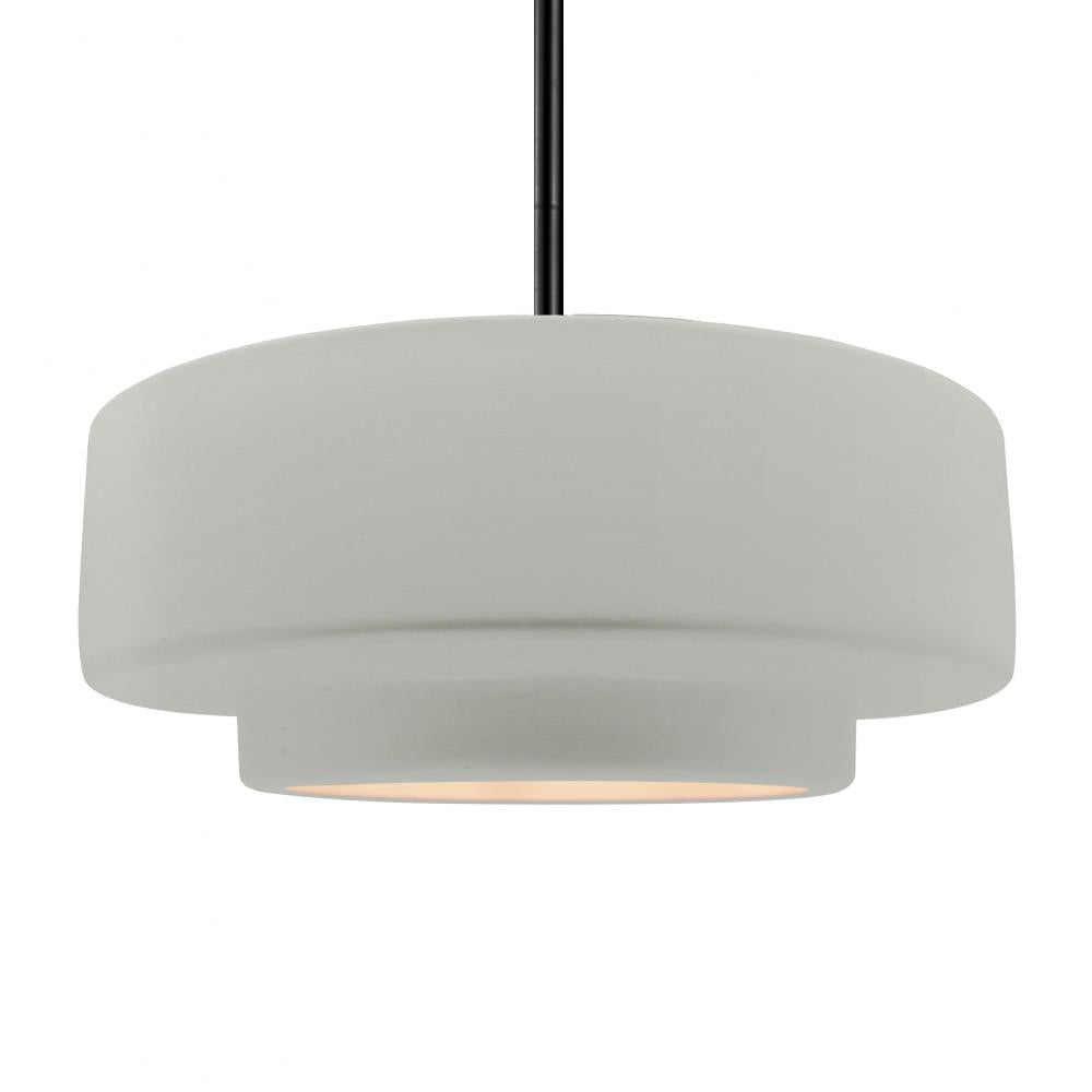 Justice Design Group RADIANCE CER-6545-MAT-MBLK-RIGID Pendant - Matte White