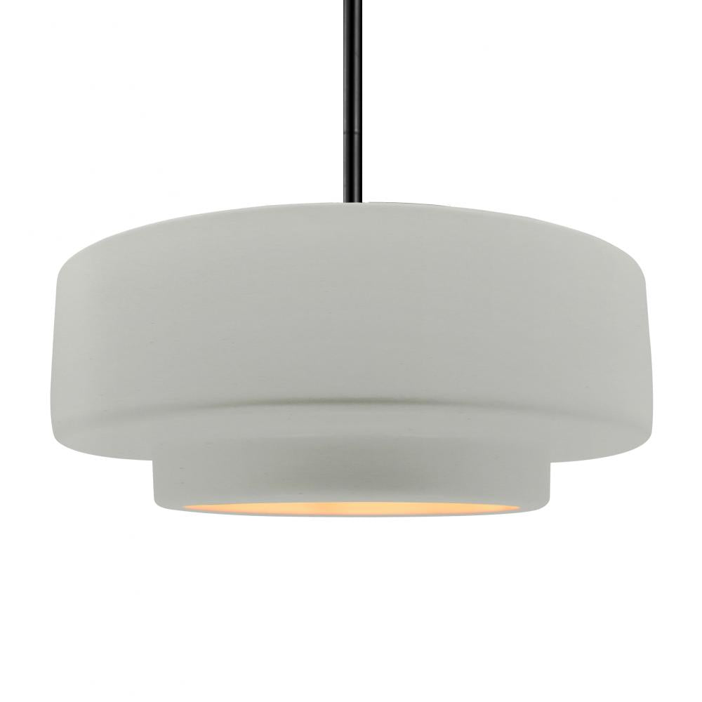 Justice Design Group RADIANCE CER-6545-MTGD-MBLK-RIGID Pendant - Matte White With Champagne Gold Internal