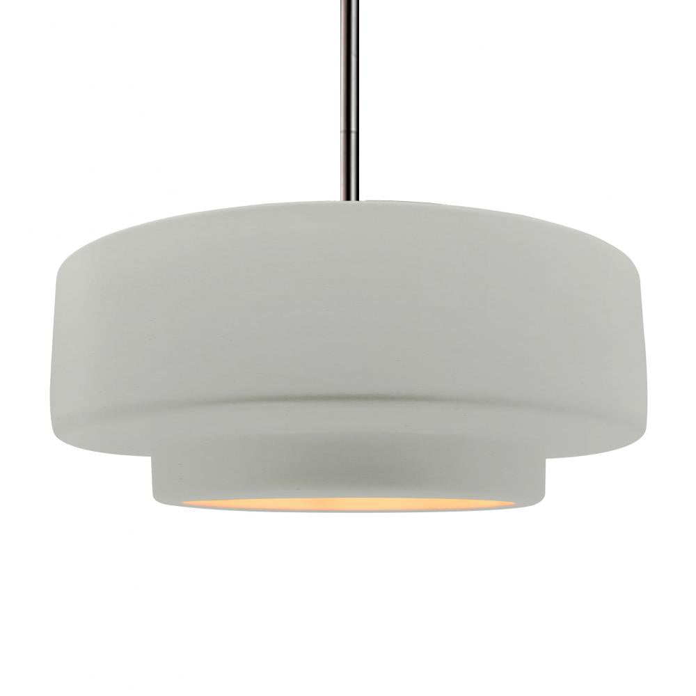 Justice Design Group RADIANCE CER-6545-MTGD-NCKL-RIGID Pendant - Matte White With Champagne Gold Internal