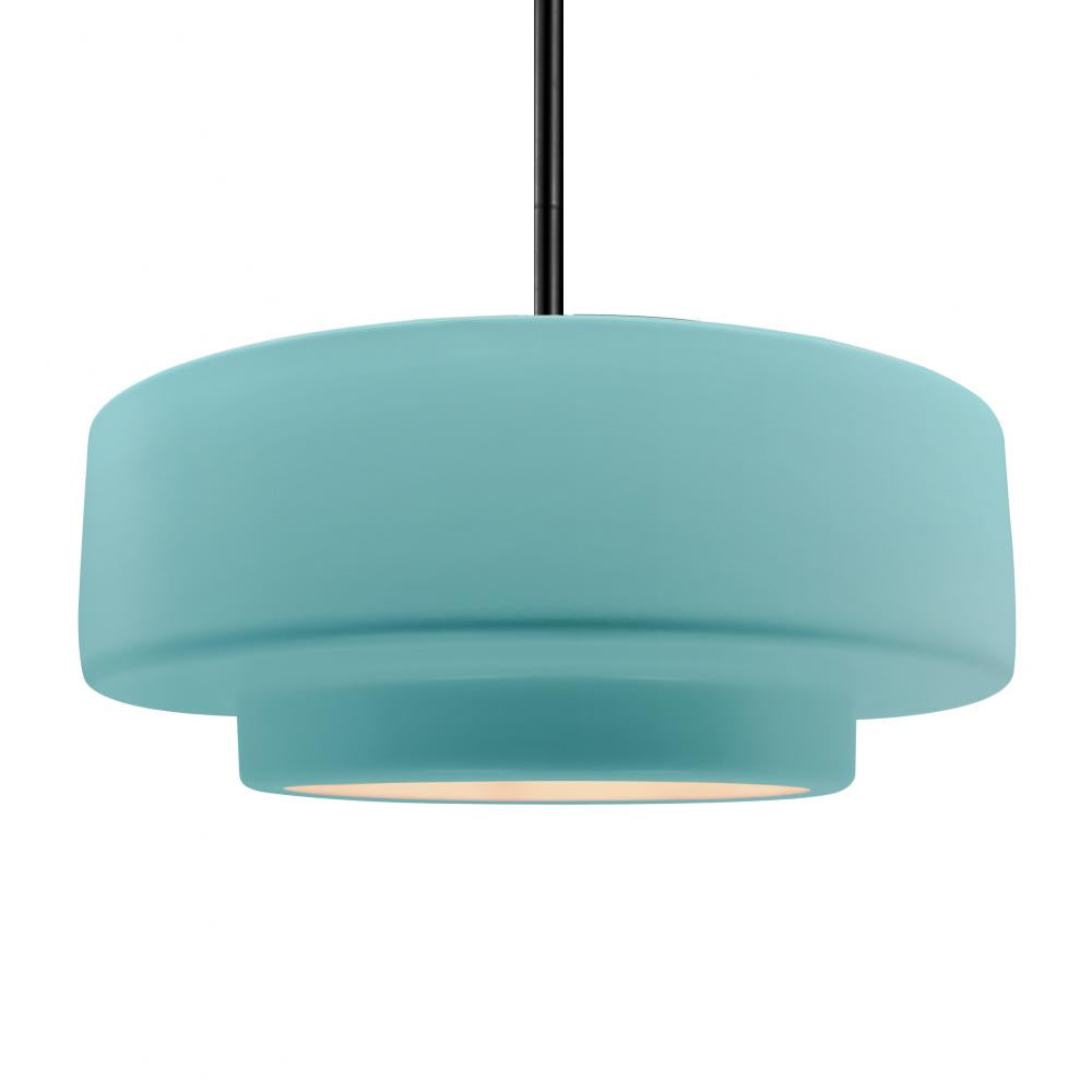 Justice Design Group RADIANCE CER-6545-RFPL-MBLK-RIGID Pendant - Reflecting Pool