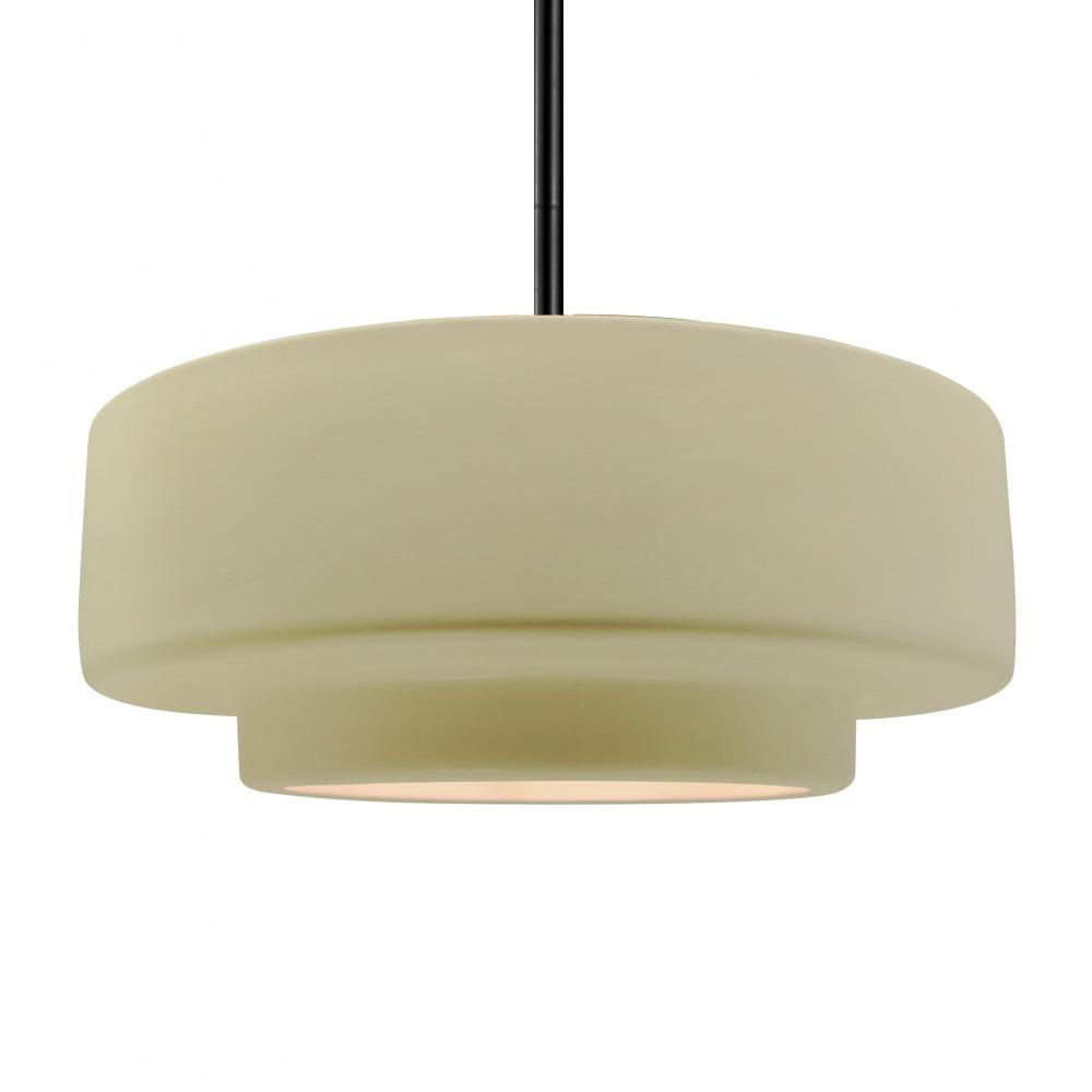 Justice Design Group RADIANCE CER-6545-VAN-MBLK-RIGID Pendant - Vanilla Gloss