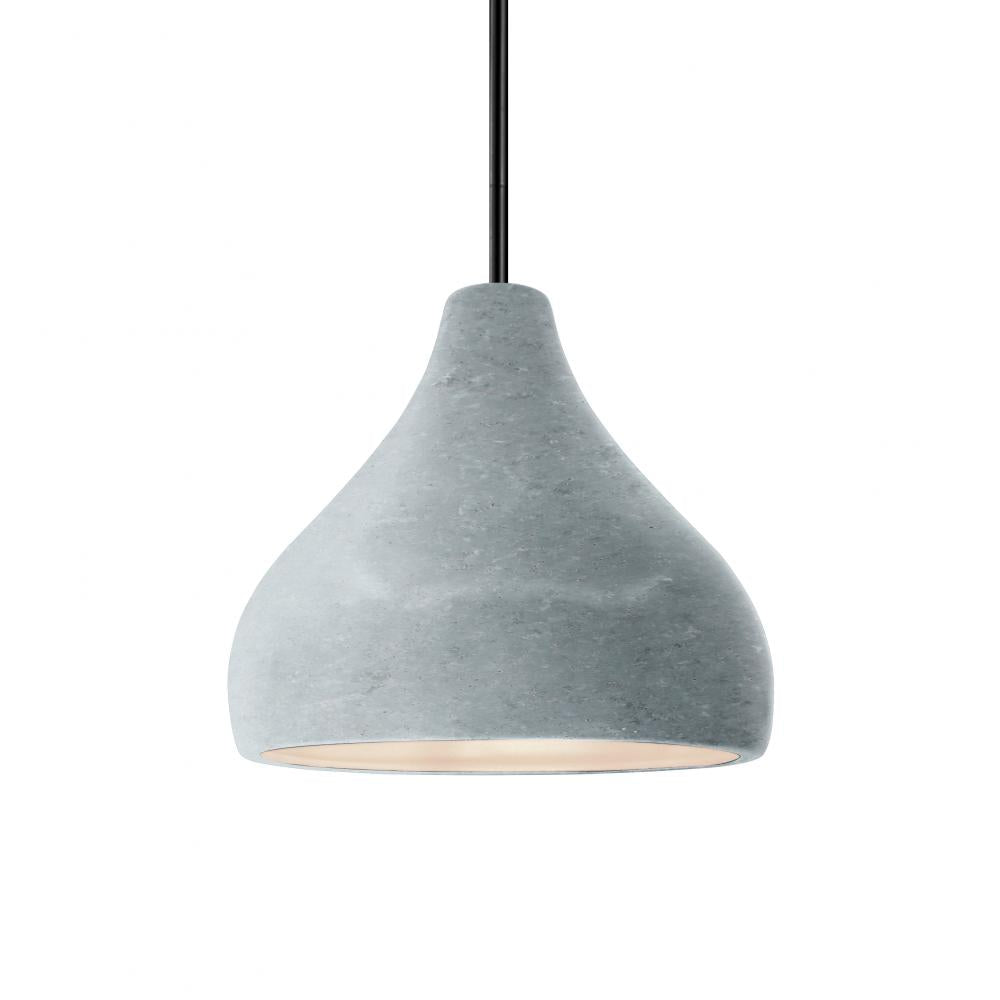 Justice Design Group RADIANCE CER-6560-CONC-MBLK-RIGID Mini Pendant - Concrete