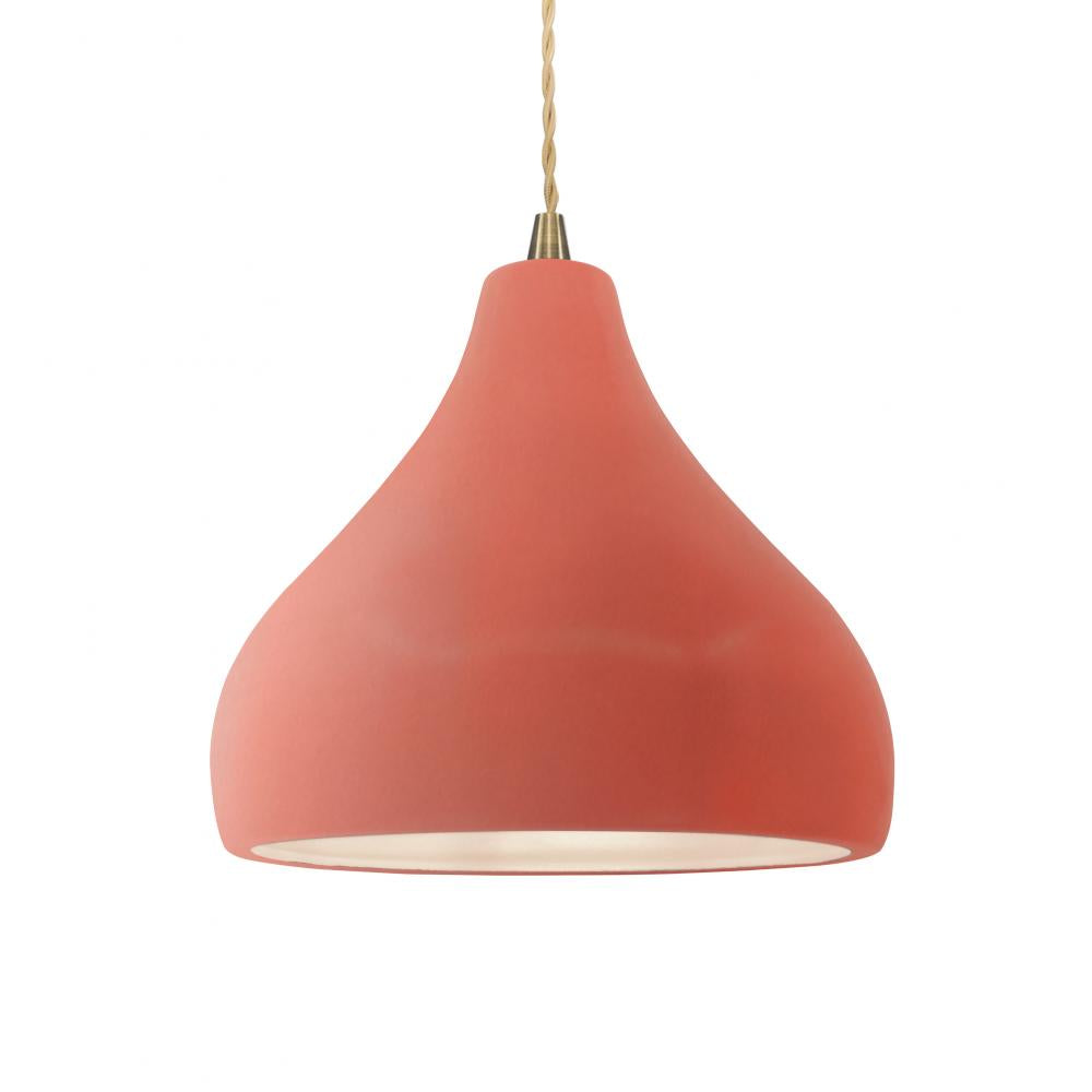 Justice Design Group RADIANCE CER-6563-BSH-ABRS-BEIG-TWST Pendant - Gloss Blush