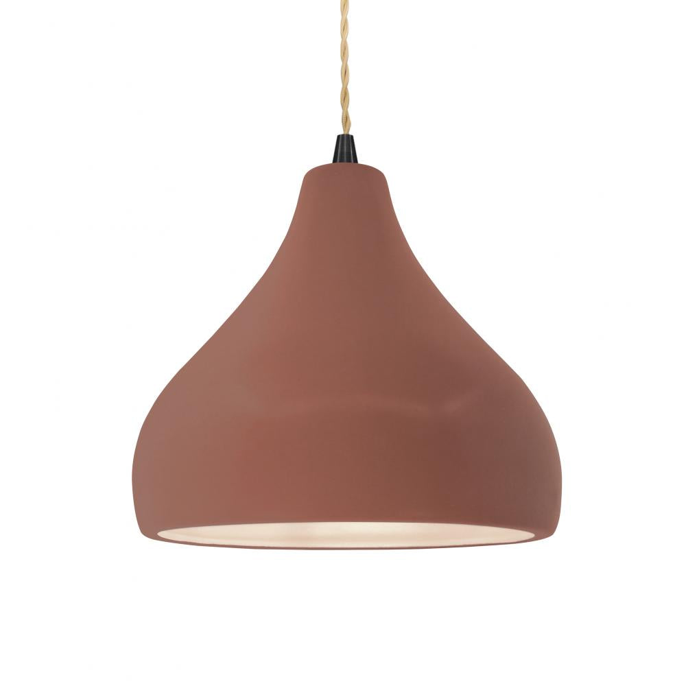 Justice Design Group RADIANCE CER-6563-CLAY-MBLK-BEIG-TWST Pendant - Canyon Clay