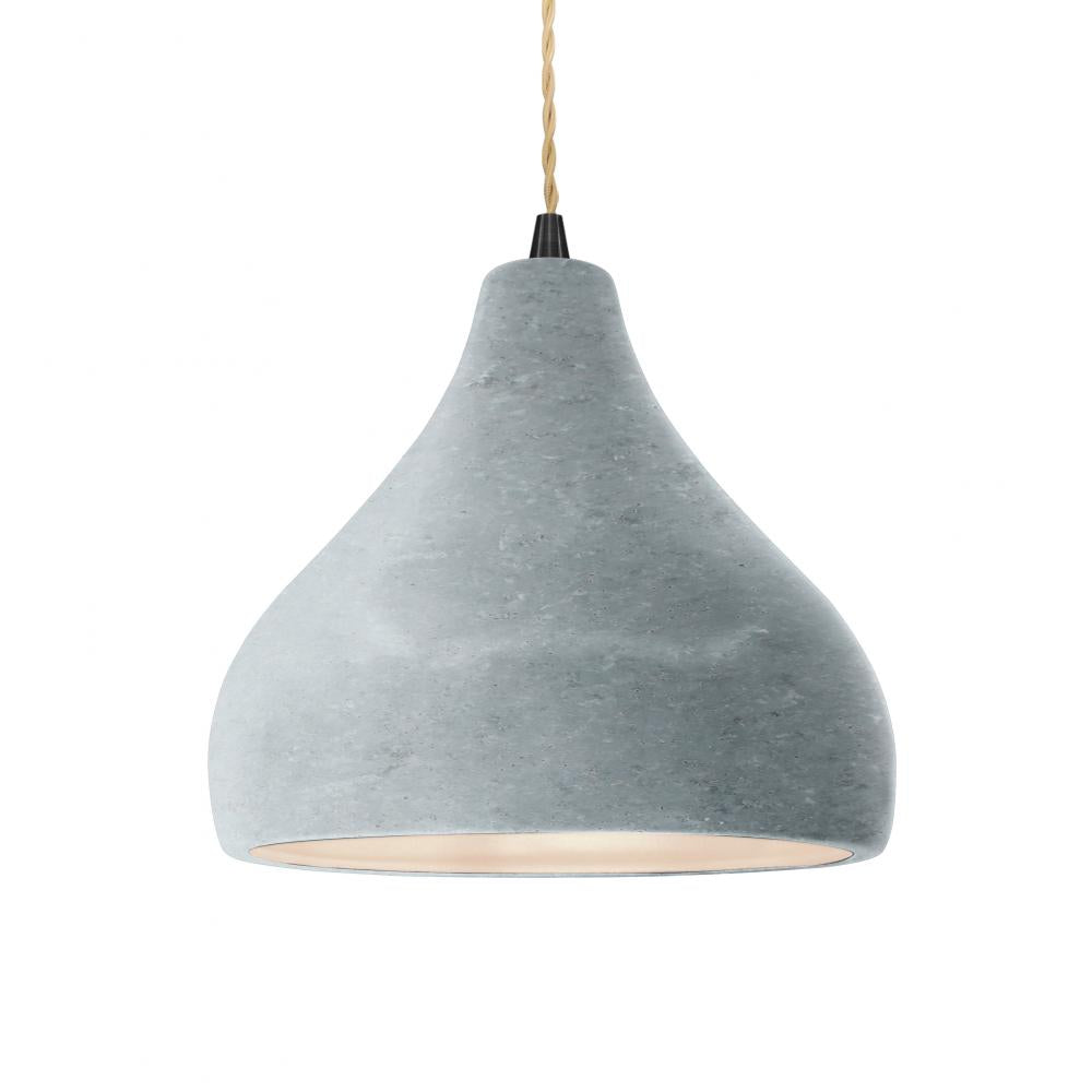 Justice Design Group RADIANCE CER-6563-CONC-MBLK-BEIG-TWST Pendant - Concrete