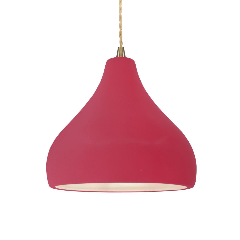 Justice Design Group RADIANCE CER-6563-CRSE-ABRS-BEIG-TWST Pendant - Cerise