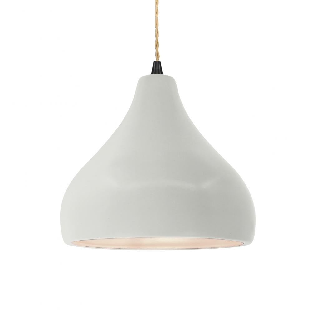 Justice Design Group RADIANCE CER-6563-MAT-MBLK-BEIG-TWST Pendant - Matte White