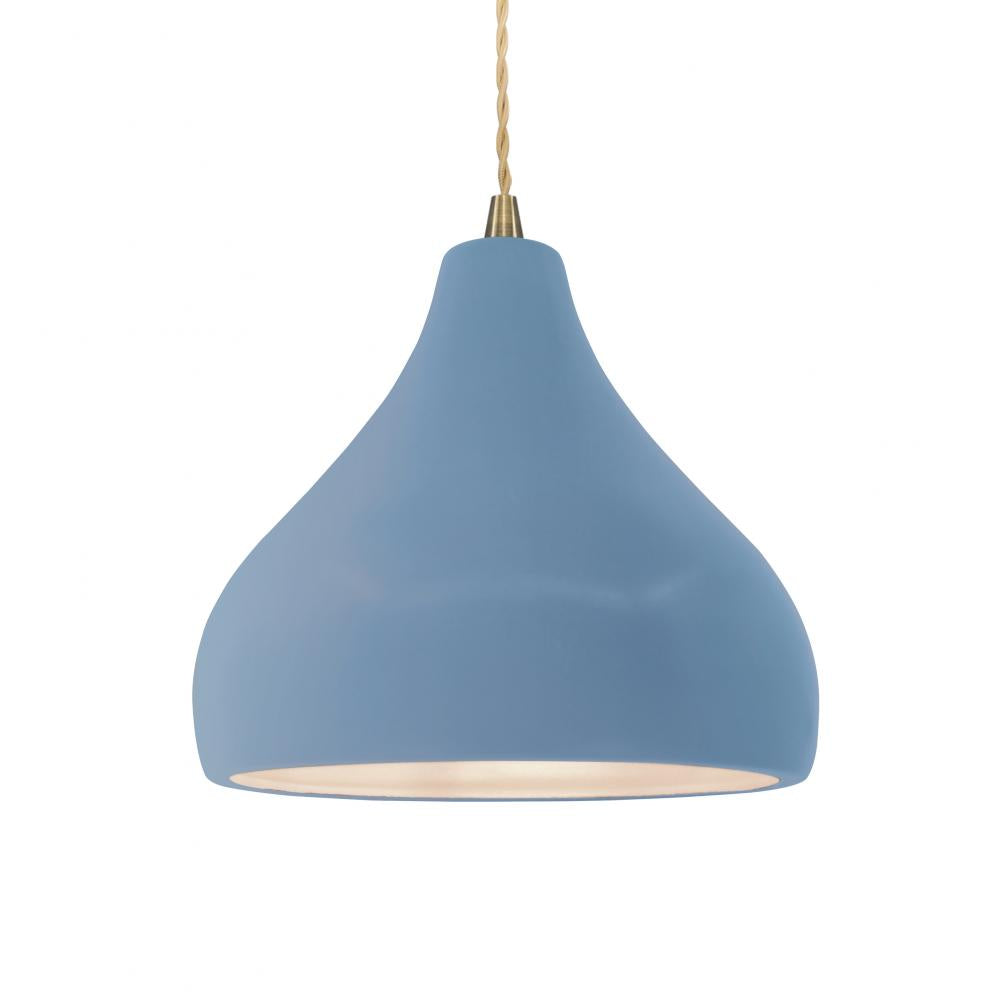 Justice Design Group RADIANCE CER-6563-SKBL-ABRS-BEIG-TWST Pendant - Sky Blue