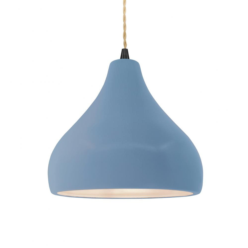 Justice Design Group RADIANCE CER-6563-SKBL-MBLK-BEIG-TWST Pendant - Sky Blue