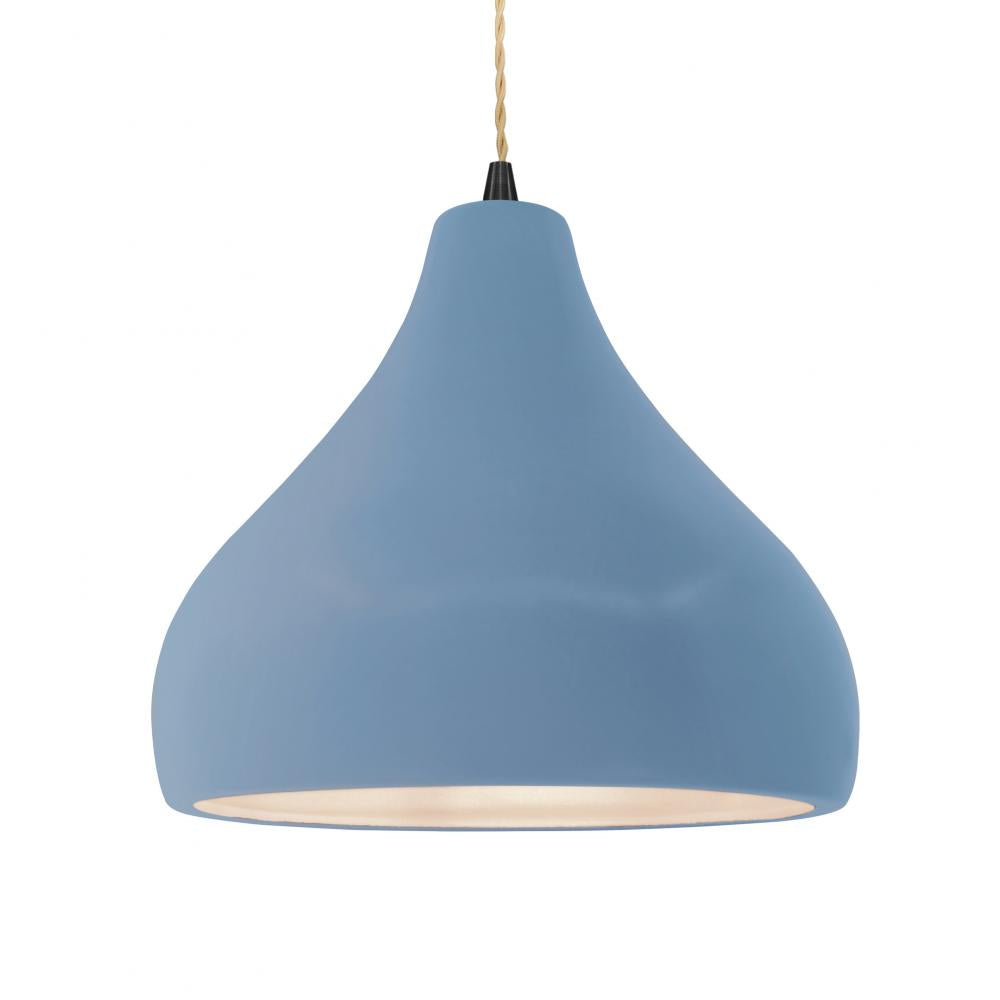 Justice Design Group RADIANCE CER-6565-SKBL-MBLK-BEIG-TWST Pendant - Sky Blue