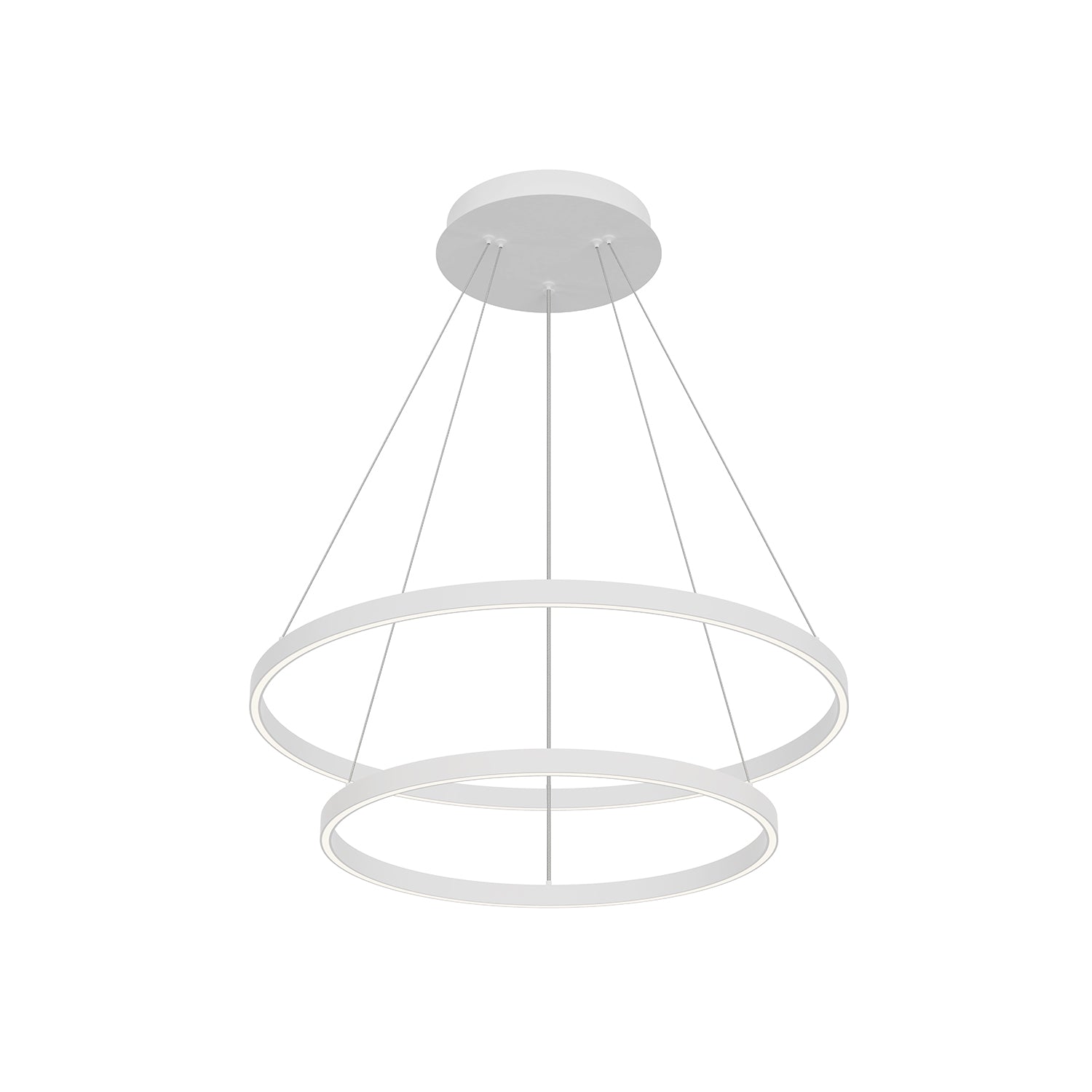 Cerchio 32-in White LED Chandeliers