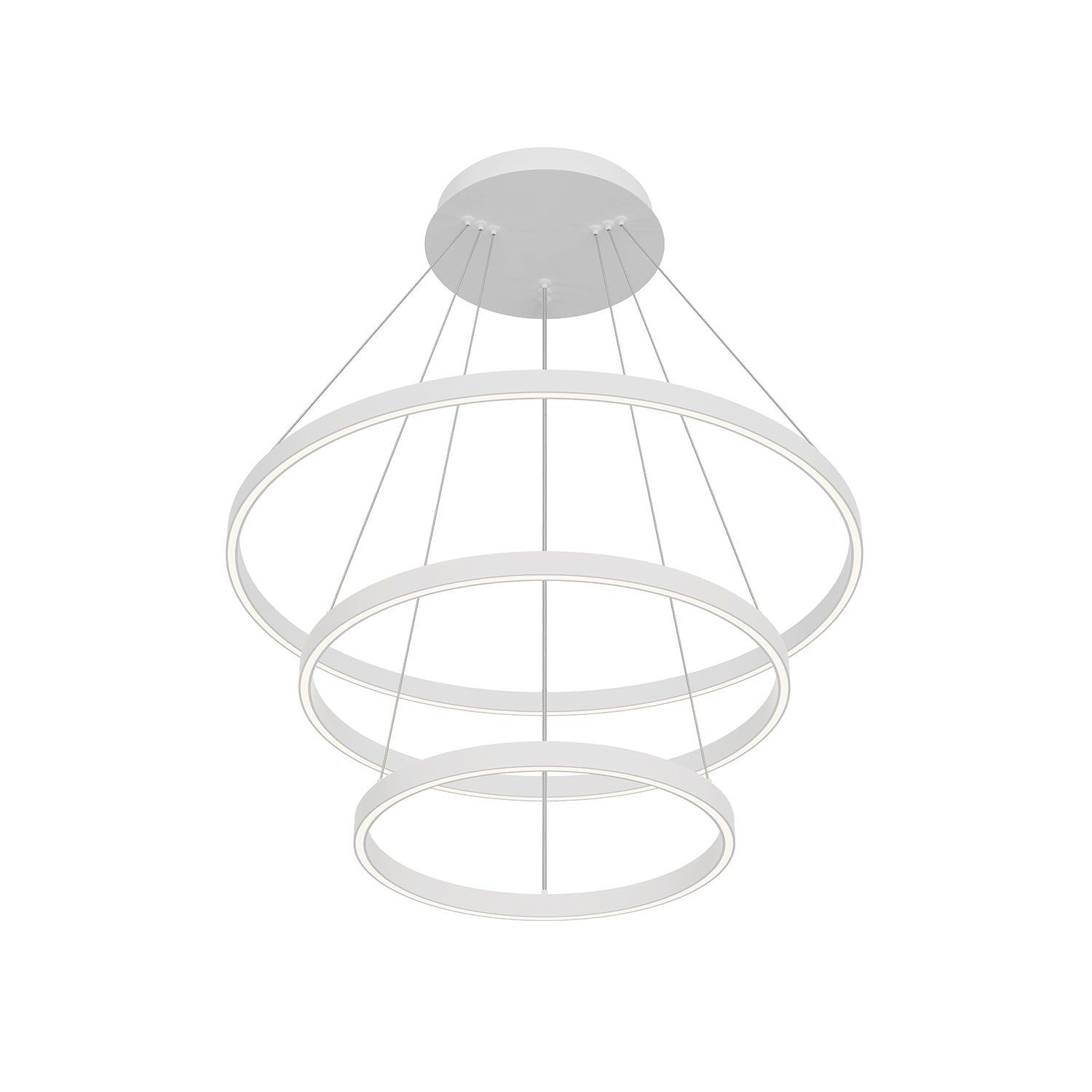 Cerchio 32-in White LED Chandeliers