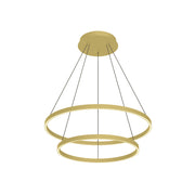 Cerchio 32-in Brushed Gold LED Chandeliers