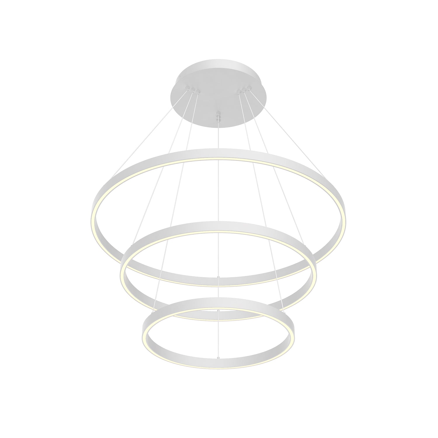 Cerchio 32-in White LED Chandeliers