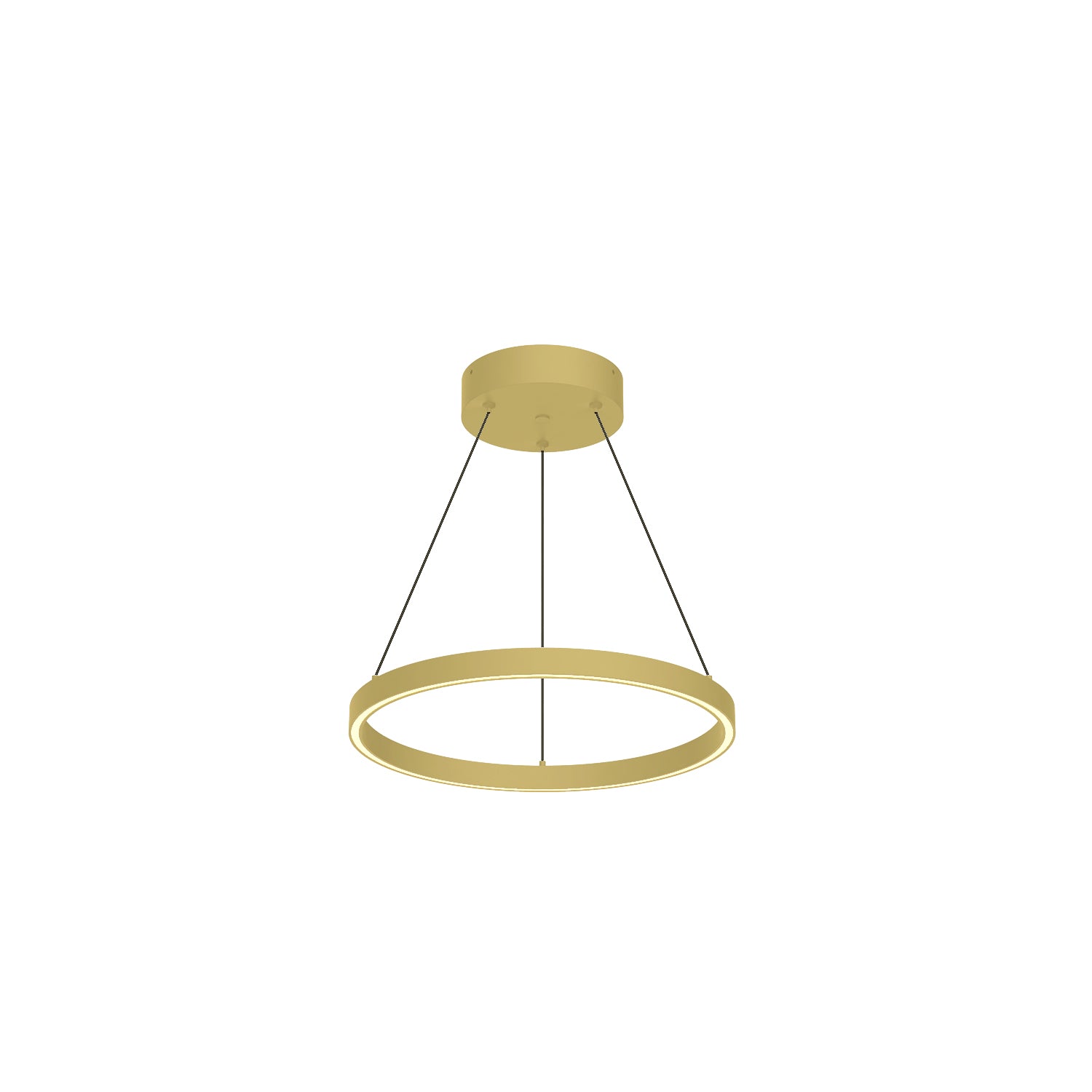 Cerchio 18-in Brushed Gold LED Pendant