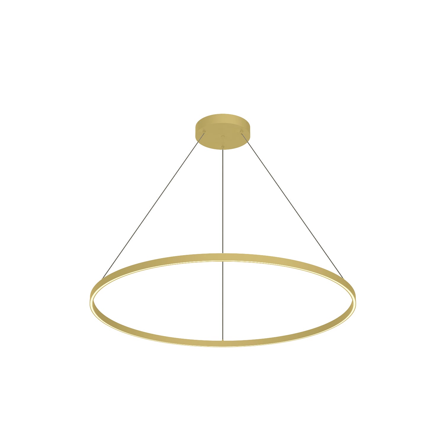 Cerchio 48-in Brushed Gold LED Pendant