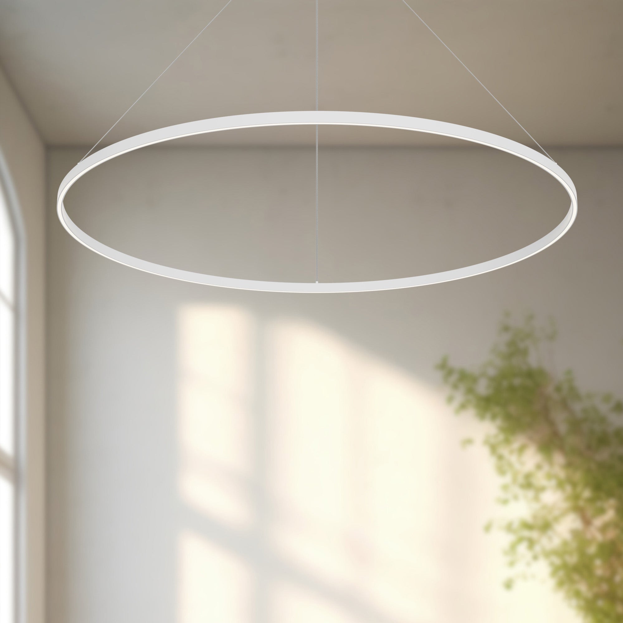 Cerchio 60-in White LED Pendant