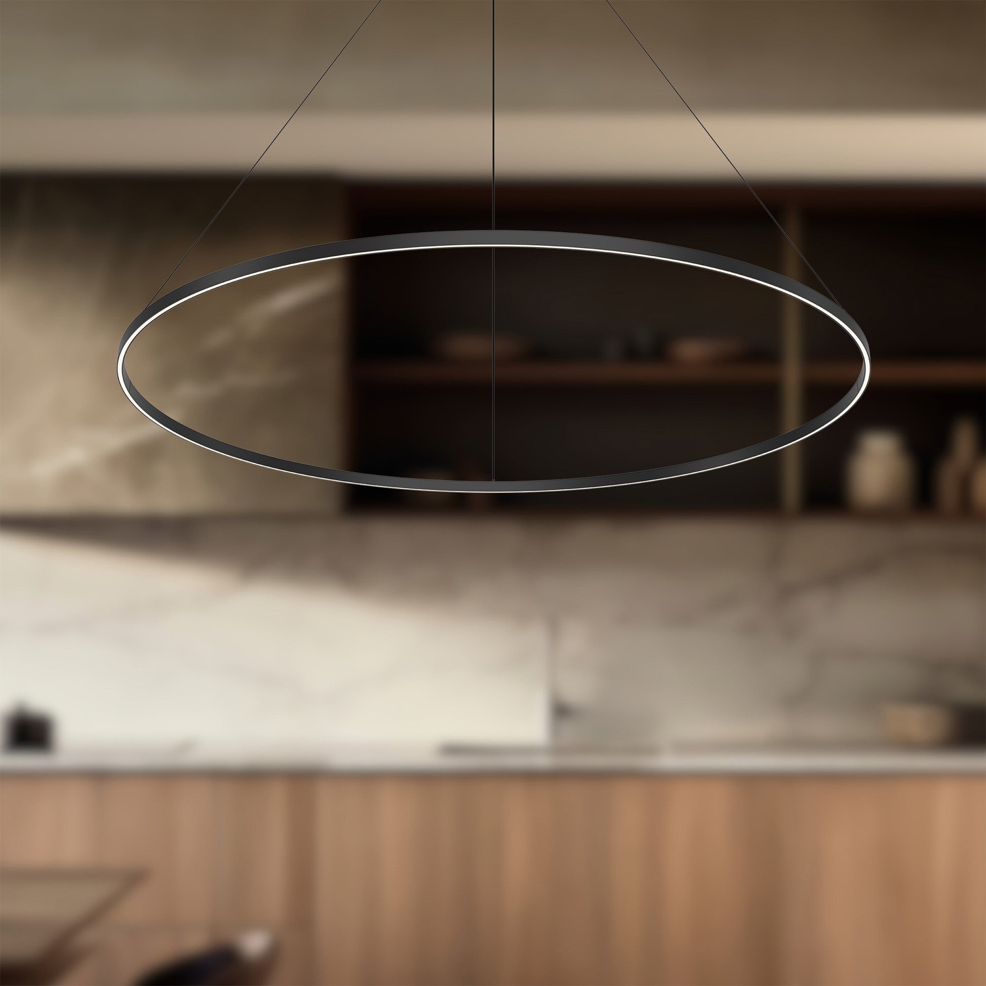 Cerchio 72-in Black LED Pendant