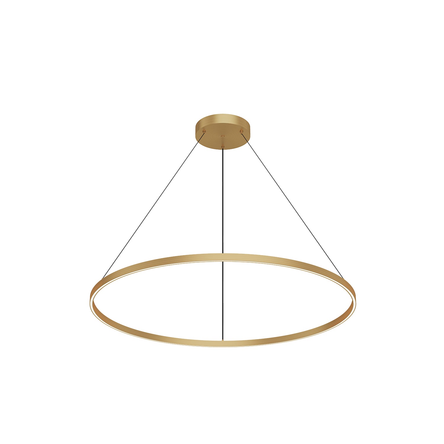 Cerchio 48-in Brushed Gold LED Pendant