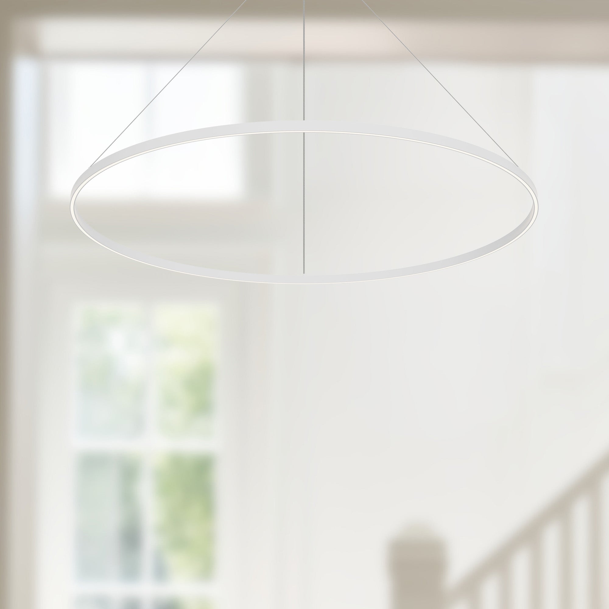 Cerchio 60-in White LED Pendant