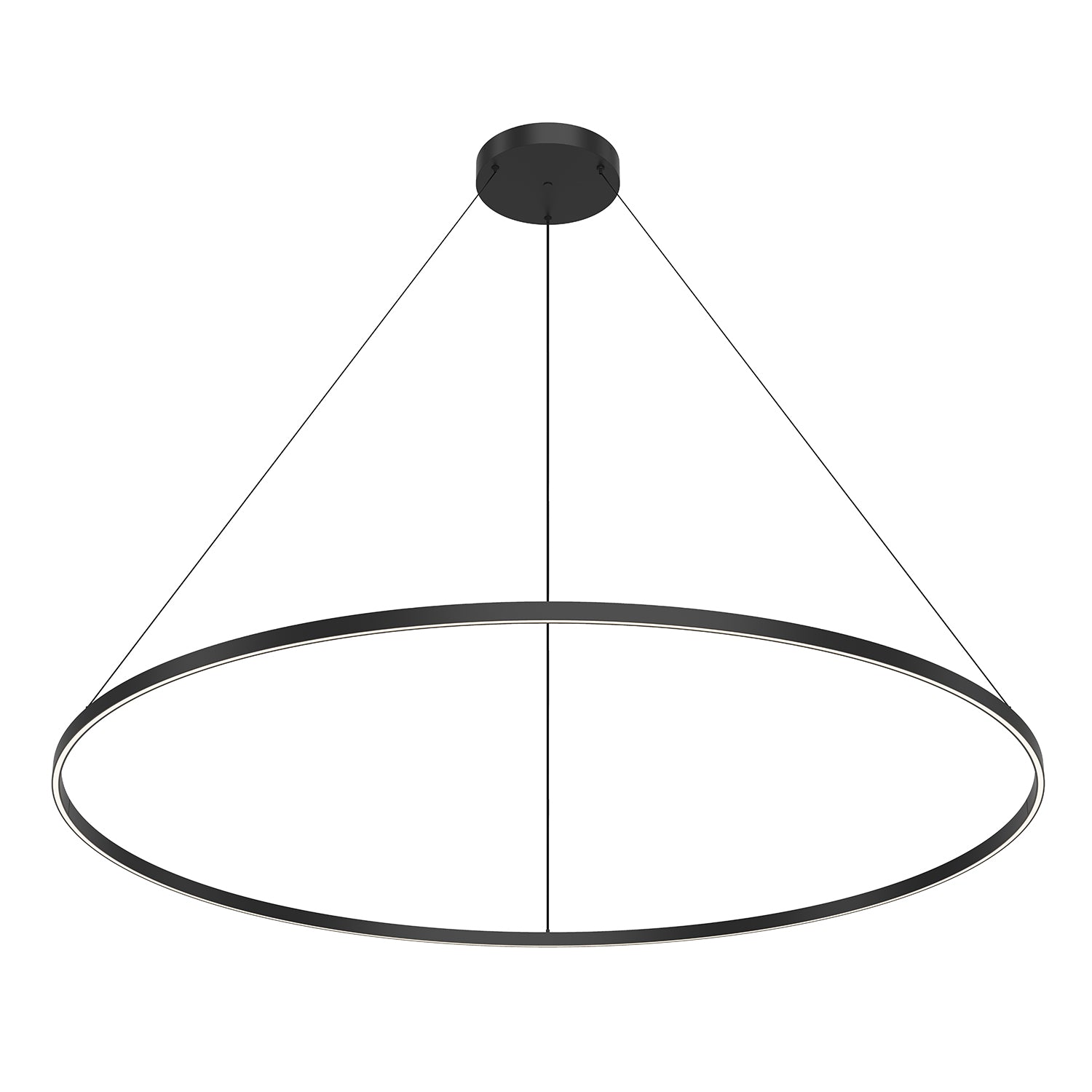 Kuzco Cerchio PD87772-BK-UNV-010 Pendant Light Fixture, UL Damp Rated, Black