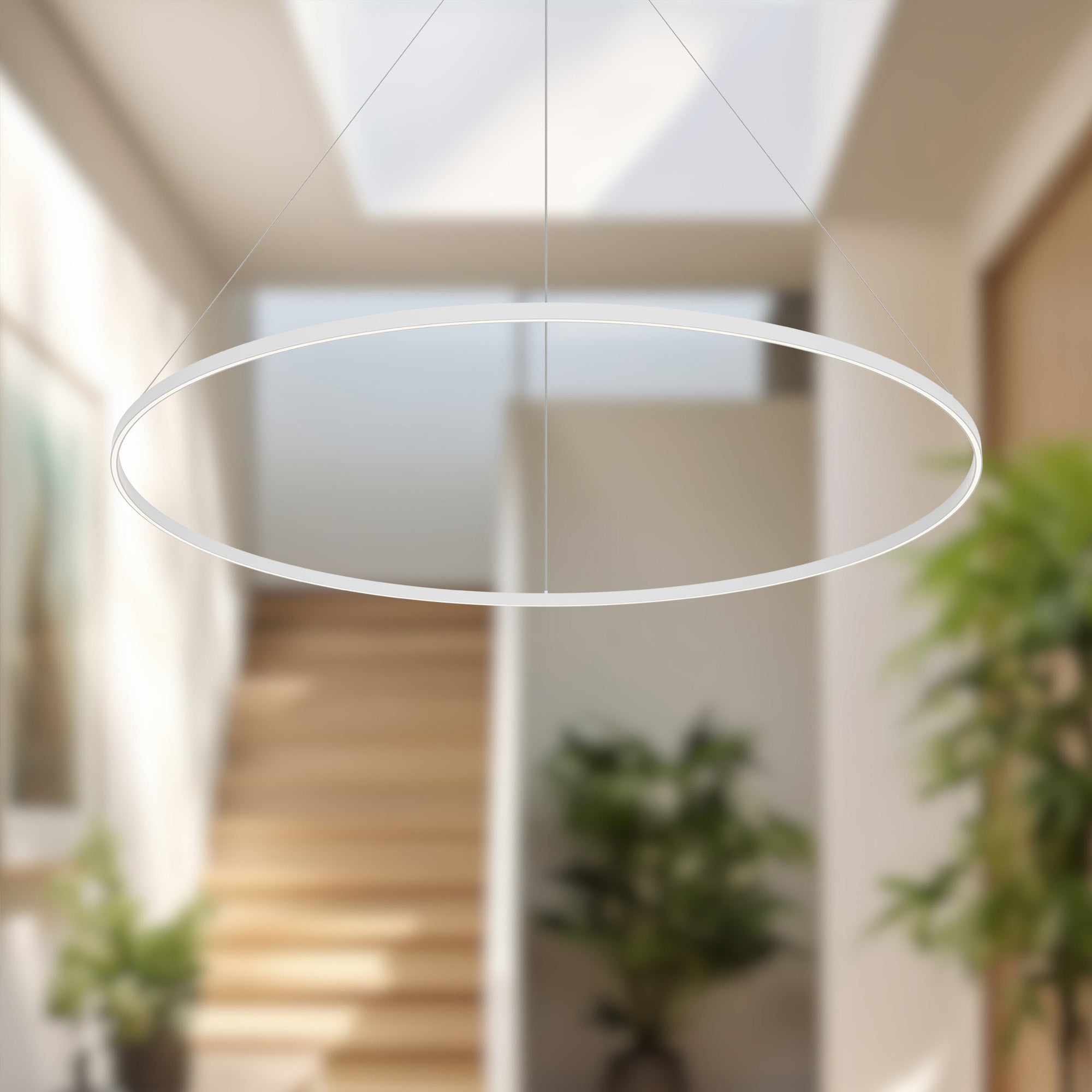 Cerchio 72-in White LED Pendant