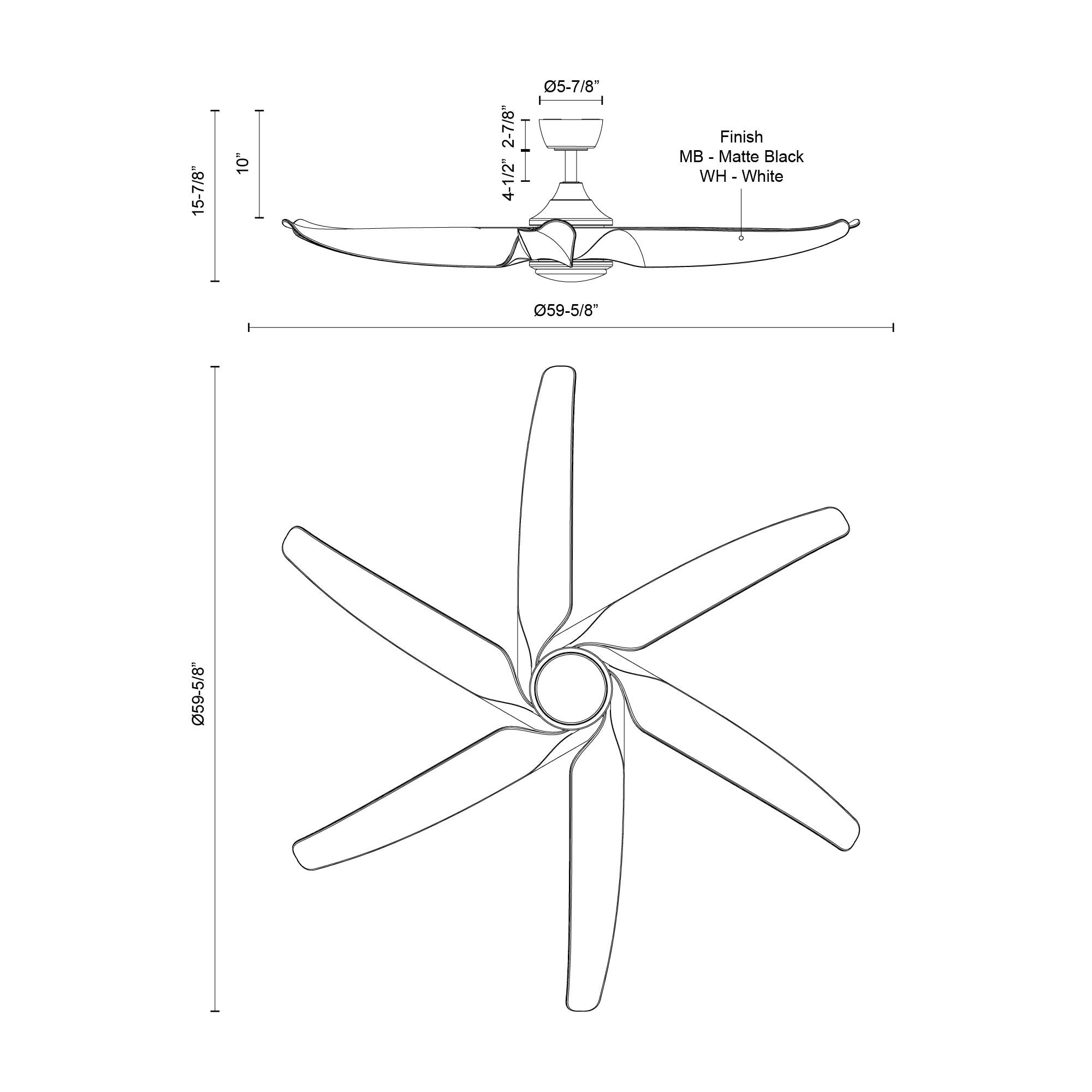 Coronado 60-in Matte White LED Ceiling Fan